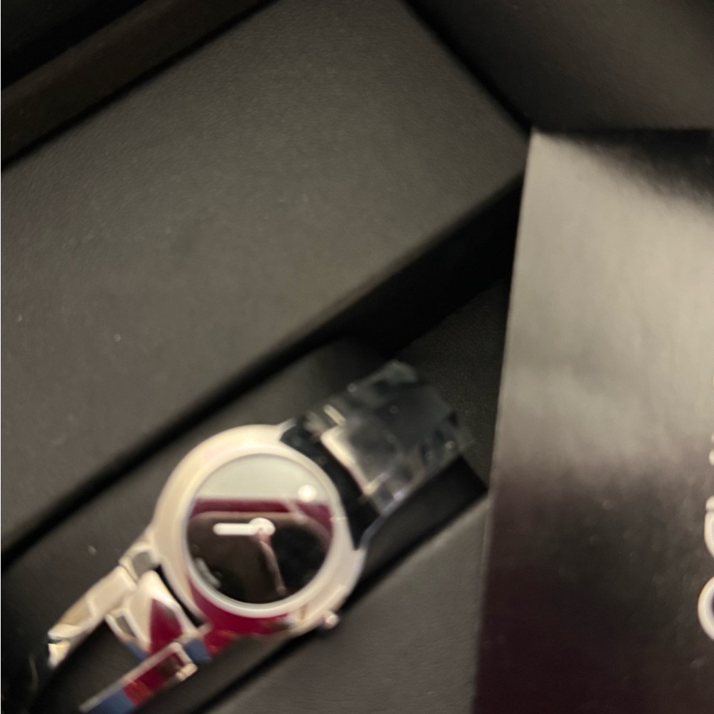 Movado Black and Silver Stainless Steel Watch - Picture 4 of 4